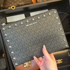 Studded Michael Kors clutch